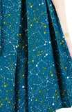 Moonlight Galaxy Flare Dress with Belt