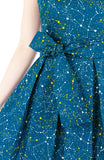 Moonlight Galaxy Flare Dress with Obi Belt