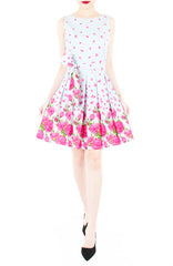 Morning Dew Drops Two-way Flare Dress - Mist Blue