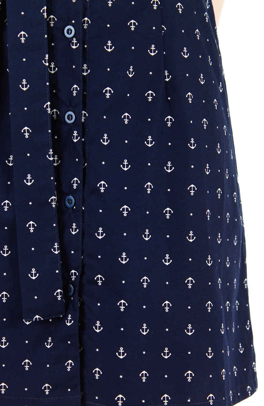 Nautical Chronicals A-Line Button Down Dress