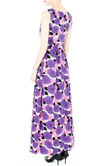 Nights of Fancy Rose Flare Maxi Dress - Lavender Purple