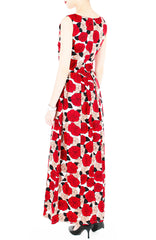 Nights of Fancy Rose Flare Maxi Dress - Red