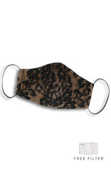 MASQUERADE Luxe Lace Mask - Black Dahlia