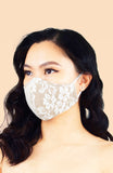 MASQUERADE Luxe Lace Mask - Ivory Dahlia