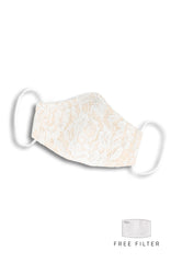 MASQUERADE Luxe Lace Mask - Pure Porcelain