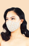 MASQUERADE Luxe Lace Mask - Pure Porcelain