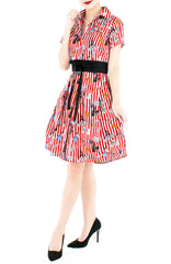 Parisian Chic Anna Shirtdress - Lipstick Red