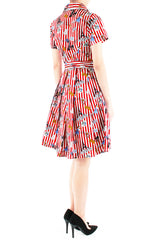 Parisian Chic Anna Shirtdress - Lipstick Red