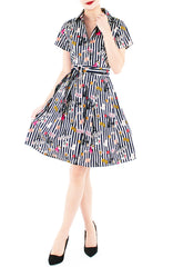 Parisian Chic Anna Shirtdress - Navy