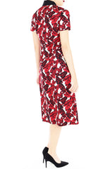 Passionate Scarlet Sireh Lian Kebaya Dress with Obi Belt