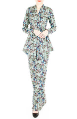 Playful Palm Print Modern Kebaya