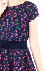 Poised Petunias Flare Tea Dress