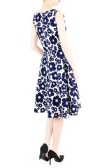 Poised Poppy Presence Flare Midi Dress
