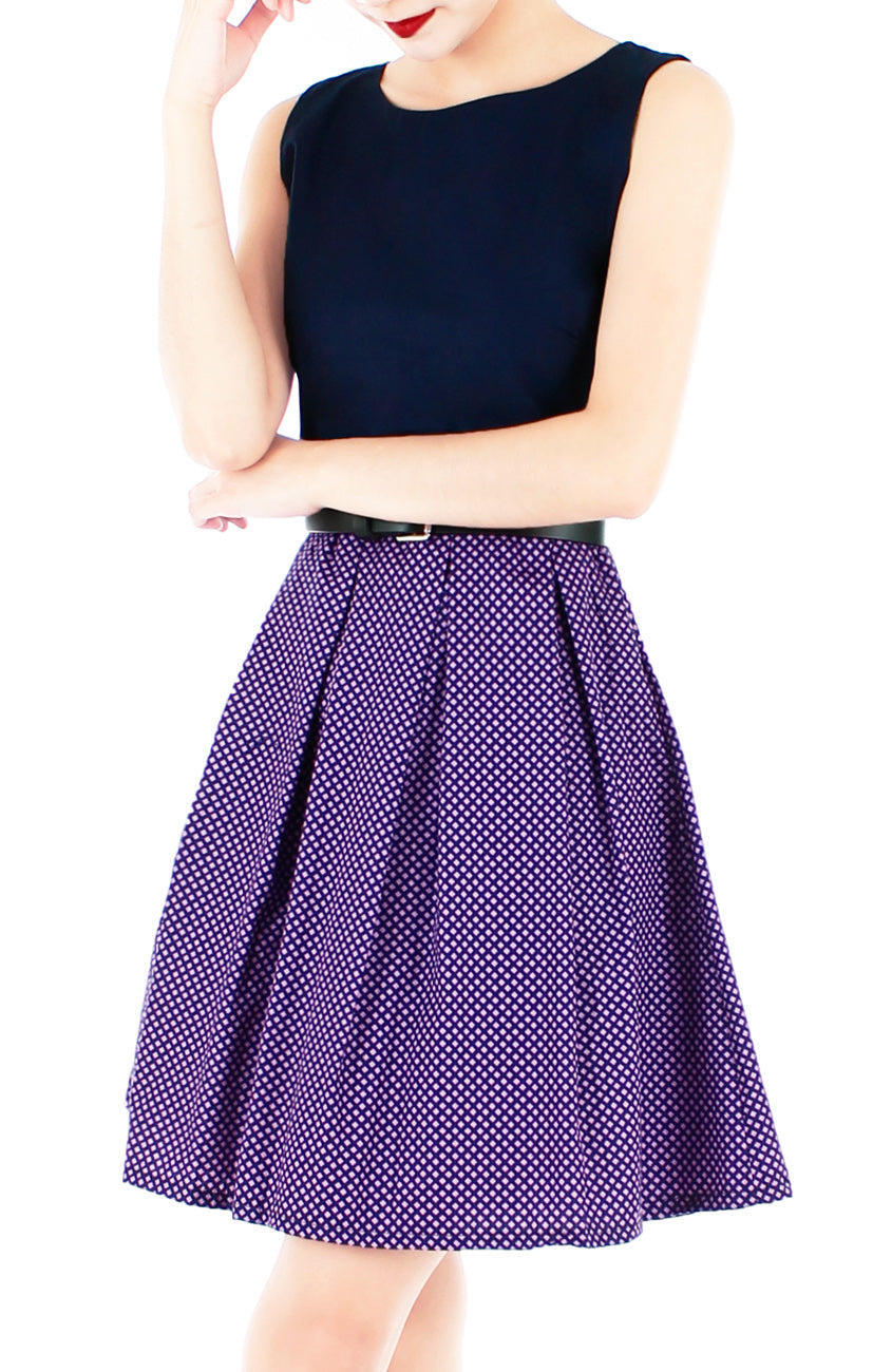 Poised for Potential Flare Dress - Thistle Purple