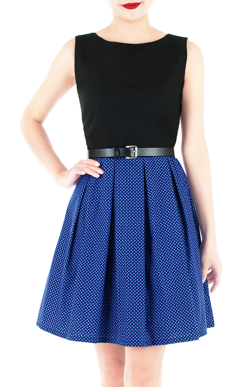 Poised for Potential Flare Dress - Ultramarine