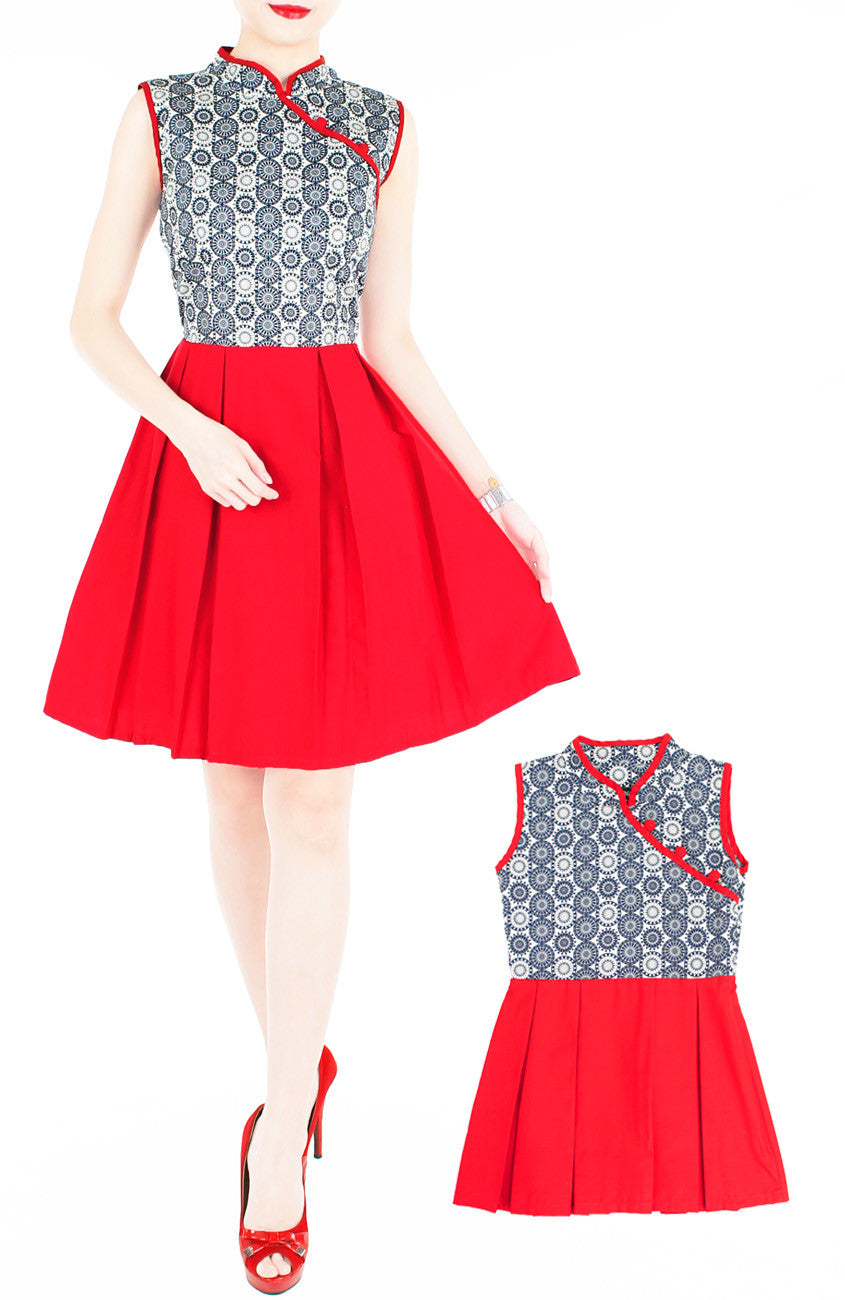 Porcelain Cloisonné Cheongsam Dress