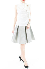 Posh Oversized Bow Blouse - White