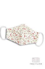 Precious Poppy Pure Cotton Face Mask