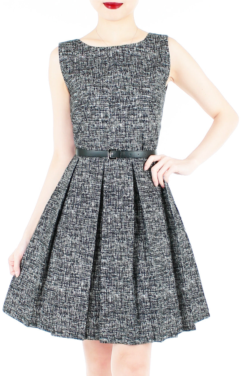 Professional Posh Flare Dress - Noir Black