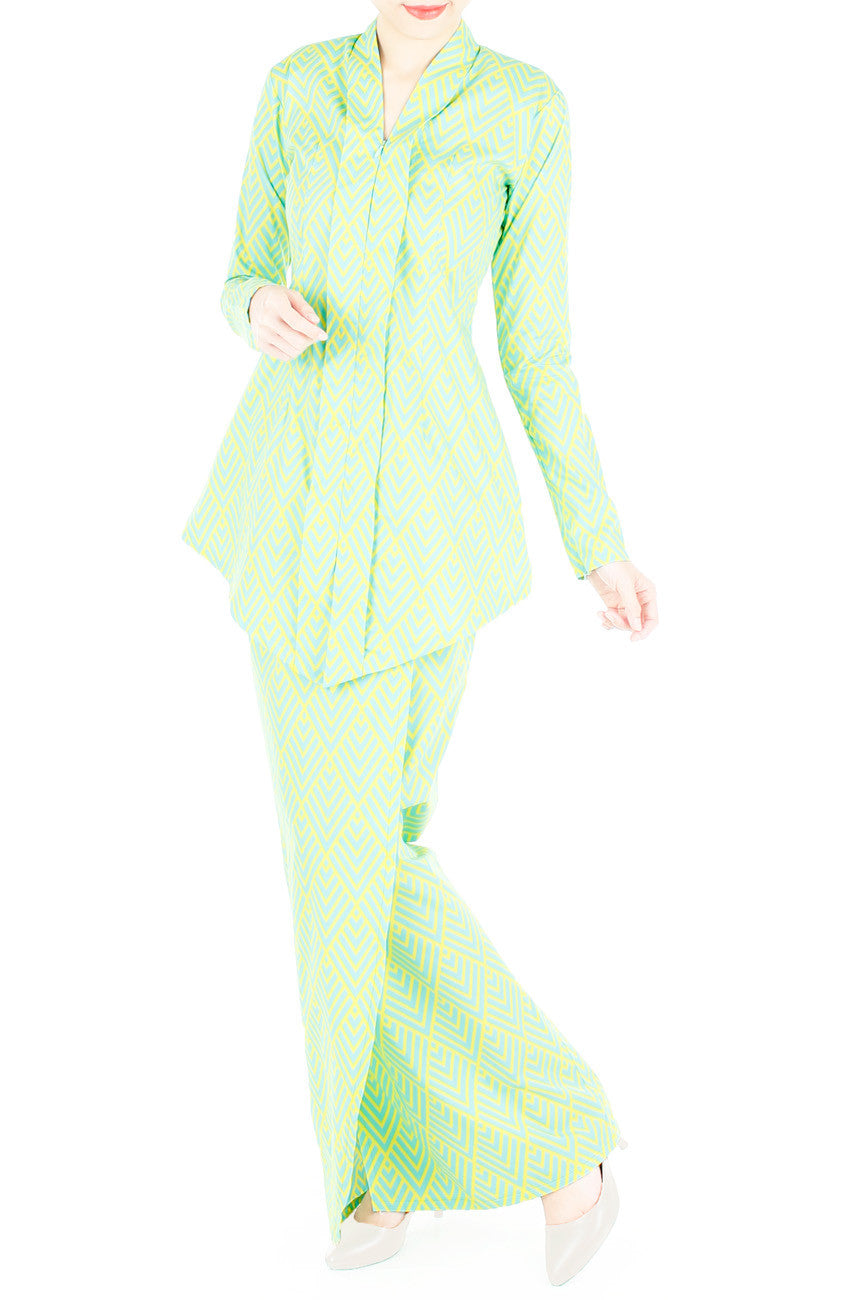 Profound Pizzazz Modern Kebaya - Lime Green