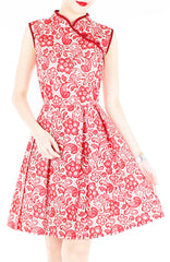 Prosperity Sakura Lace Cheongsam Dress