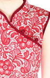 Prosperity Sakura Lace Cheongsam Dress