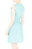 Reinventing the Wheel A-Line Button Down Dress - Arctic Green