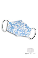 Renaissance Lotus Pure Cotton Face Mask - Sky Blue