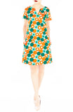 Retro 60s Gemstones Lily Dress - Amber
