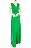 Romantic Knot Front Dress in Maxi Length - Emerald Green