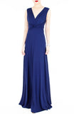 Romantic Knot Front Dress in Maxi Length - Monaco Blue