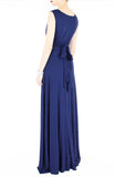 Romantic Knot Front Dress in Maxi Length - Monaco Blue