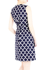 Sartorial Moroccan Mosaic A-Line Button Down Dress