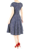 Sartorial Spots Flare Tea Dress - Midnight Blue