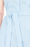 Sartorial Striped Shirtdress - Sky Blue