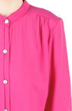 Saturday Comforts Mandarin Collar Top - Pink