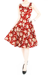 Sentimental Sensation in Red Flare Midi Dress