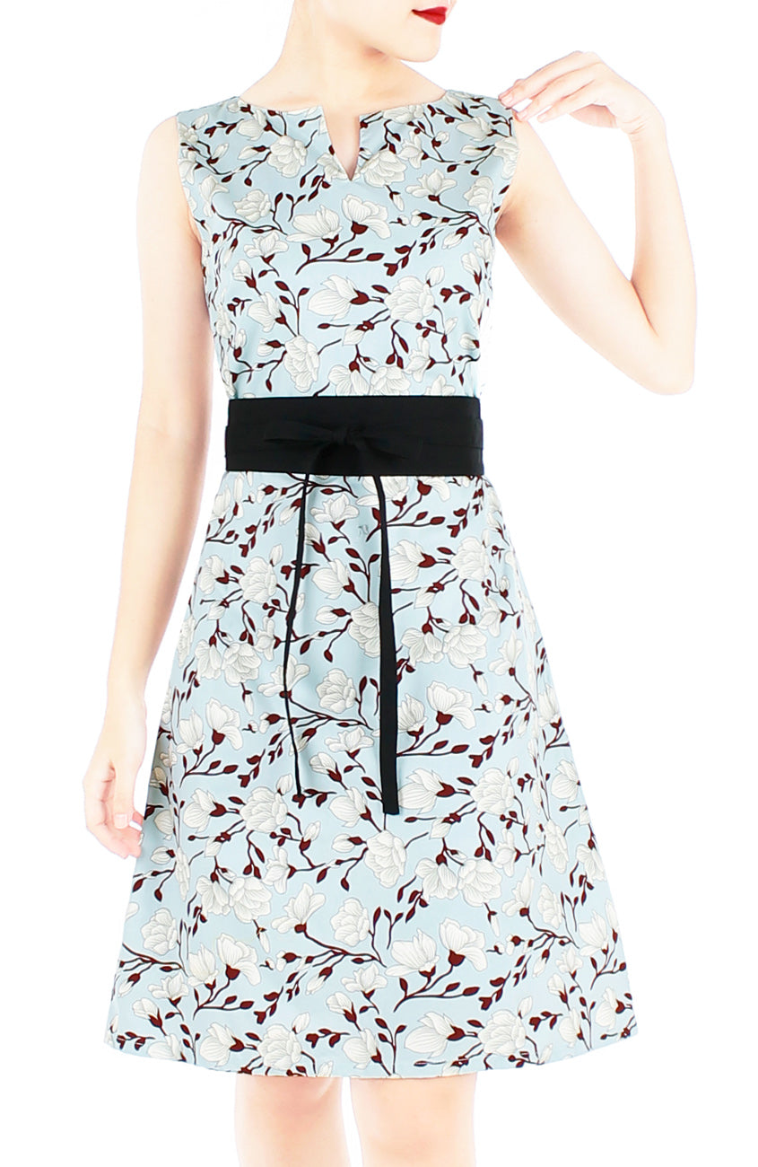 Serene White Lilies Stella Dress