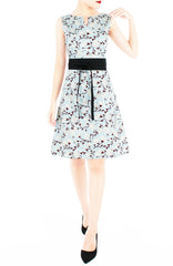 Serene White Lilies Stella Dress