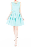 Snowflake Spots Two-way Flare Dress - Tiffany Blue