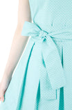 Snowflake Spots Two-way Flare Dress - Tiffany Blue