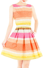 Snowflakes on a Christmas Sunset Flare Dress