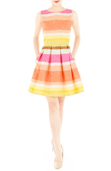 Snowflakes on a Christmas Sunset Flare Dress