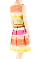 Snowflakes on a Christmas Sunset Flare Dress