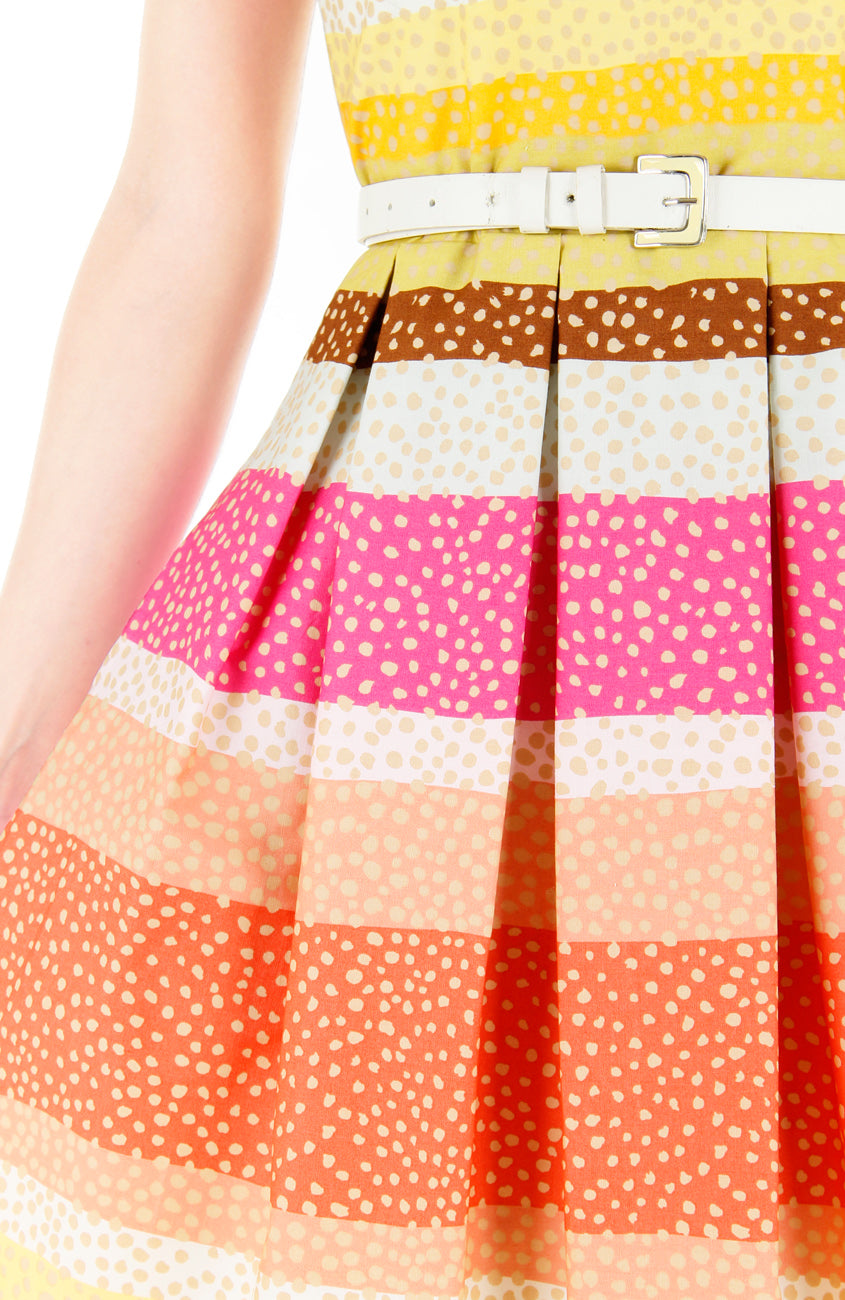Snowflakes on a Christmas Sunset Flare Dress
