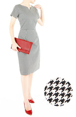 Sophisticated Houndstooth Jeane Dress