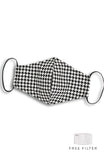 Sophisticated Houndstooth Pure Cotton Face Mask