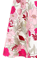 Spring Camellias Floral Flare Midi Dress