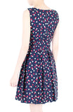Spring Daisies & Confetti Flare Dress - Pink
