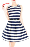 Stripes Done Right Flare Dress